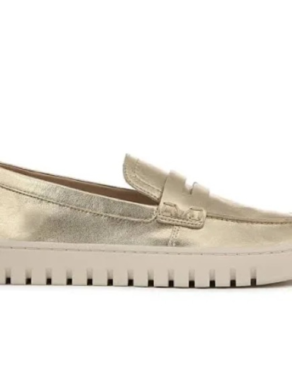 Vionic tan & cream loafers #vionic #comfort gold sparkling beige logger size 10